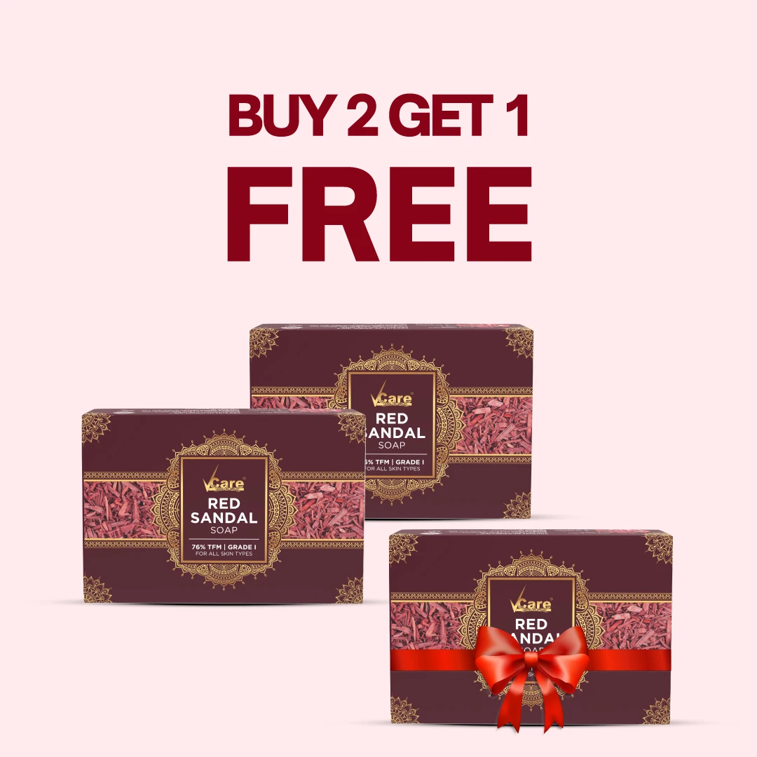 VCare Red Sandal Soap 76% TFM – Reduce Dark Spots | Buy Now